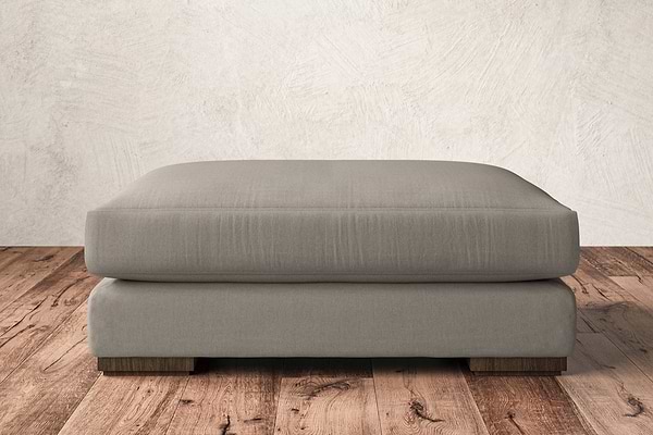 Guddu Grand Footstool - Recycled Cotton Flax