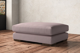 Guddu Grand Footstool - Recycled Cotton Lavender