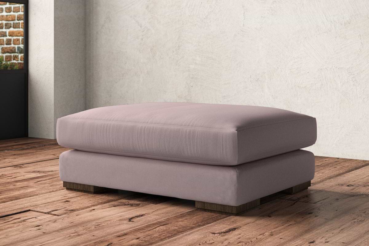 Guddu Grand Footstool - Recycled Cotton Lavender