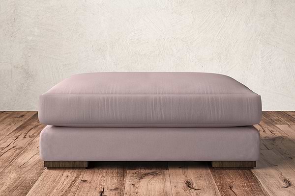 Guddu Grand Footstool - Recycled Cotton Lavender