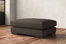 Guddu Grand Footstool - Recycled Cotton Mocha