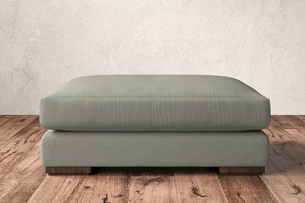 Guddu Grand Footstool - Recycled Cotton Seaspray