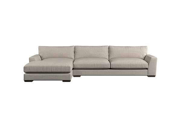 Guddu Grand Left Hand Chaise Sofa - Brera Linen Natural-MAKE TO ORDER-Nkuku