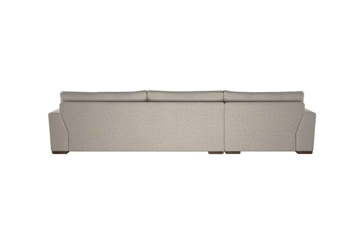 Guddu Grand Left Hand Chaise Sofa - Brera Linen Pebble