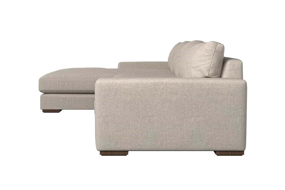 Guddu Grand Left Hand Chaise Sofa - Brera Linen Smoke