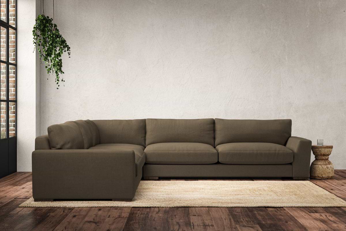 Guddu Grand Left Hand Corner Sofa - Brera Linen Chestnut-MAKE TO ORDER-Nkuku