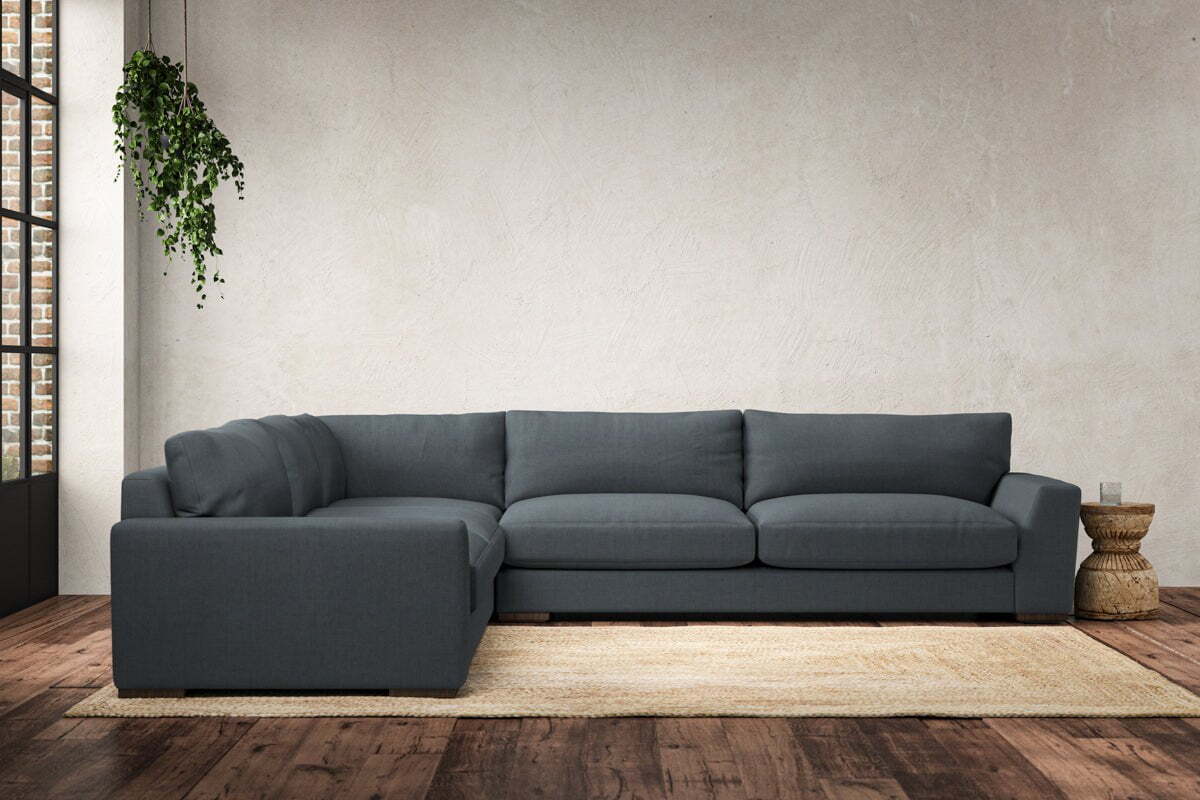 Guddu Grand Left Hand Corner Sofa - Brera Linen Dusk-MAKE TO ORDER-Nkuku