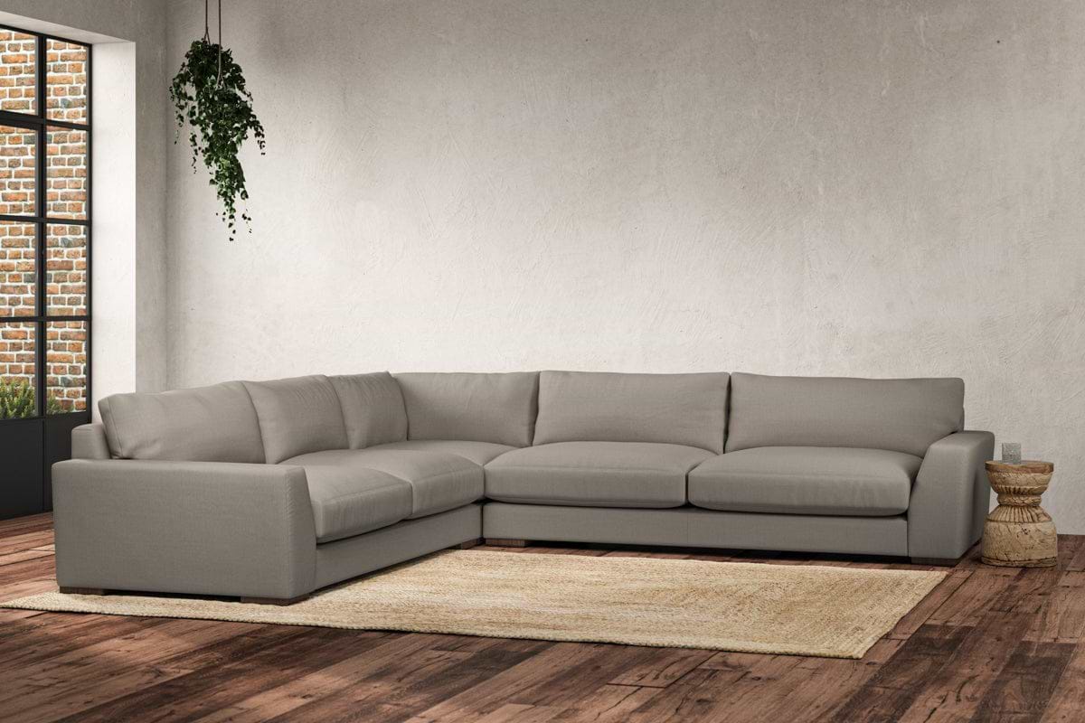 Guddu Grand Left Hand Corner Sofa - Recycled Cotton Flax