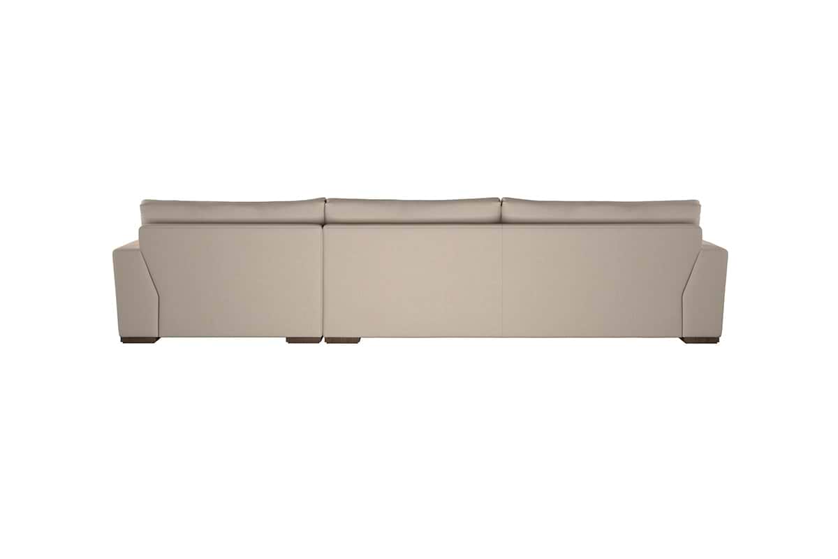 Guddu Grand Right Hand Chaise Sofa - Recycled Cotton Mocha