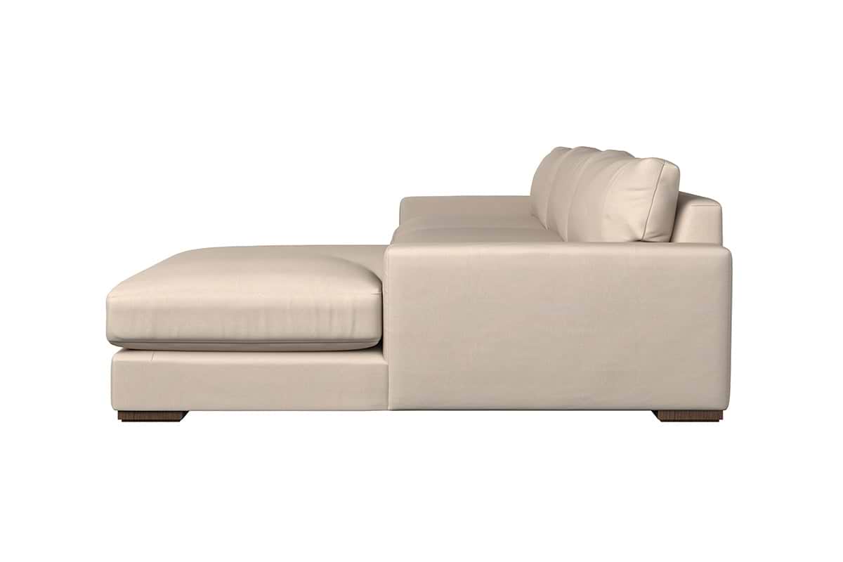 Guddu Grand Right Hand Chaise Sofa - Recycled Cotton Natural