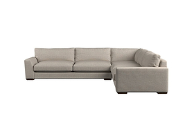 Guddu Grand Right Hand Corner Sofa - Brera Linen Chestnut