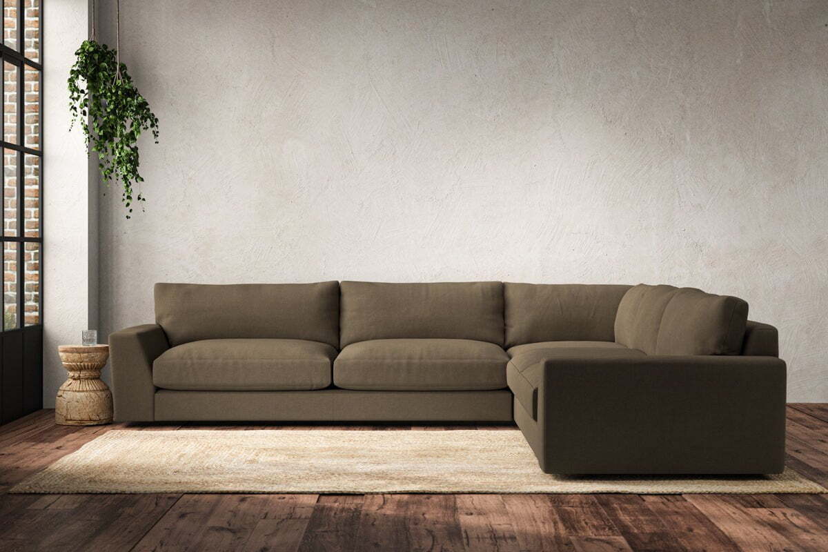 Guddu Grand Right Hand Corner Sofa - Brera Linen Chestnut-MAKE TO ORDER-Nkuku