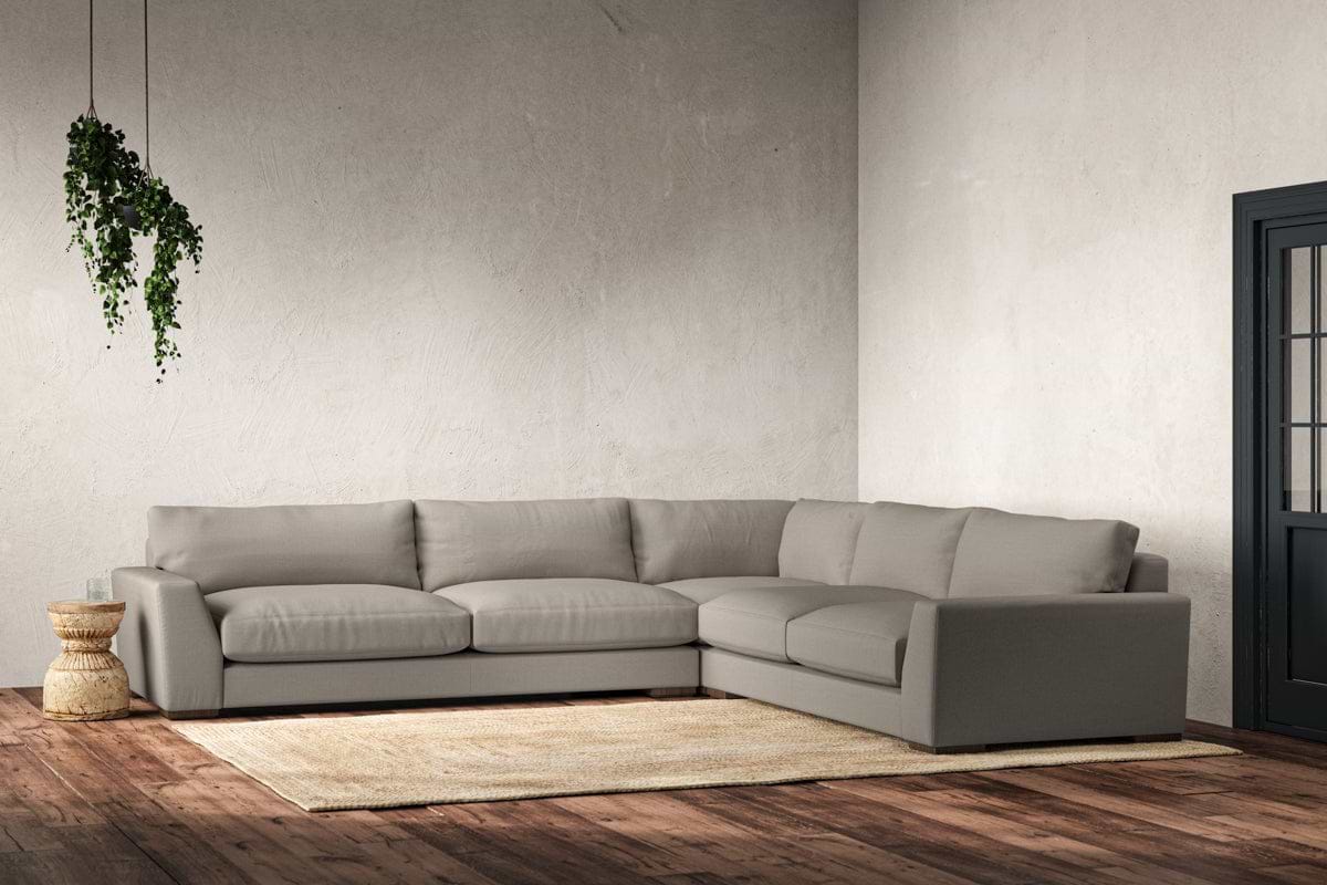 Guddu Grand Right Hand Corner Sofa - Recycled Cotton Flax