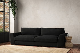 Guddu Grand Sofa - Brera Linen Charcoal