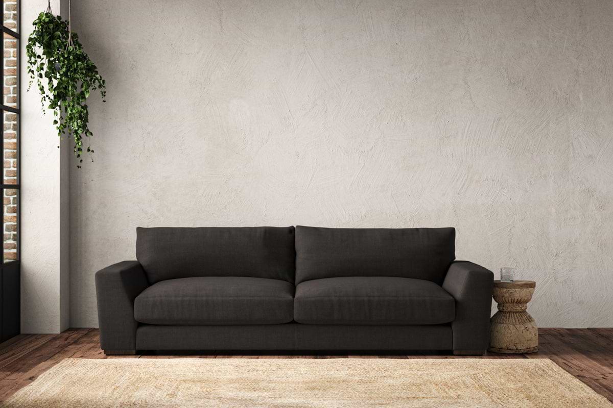 Guddu Grand Sofa - Brera Linen Espresso-MAKE TO ORDER-Nkuku
