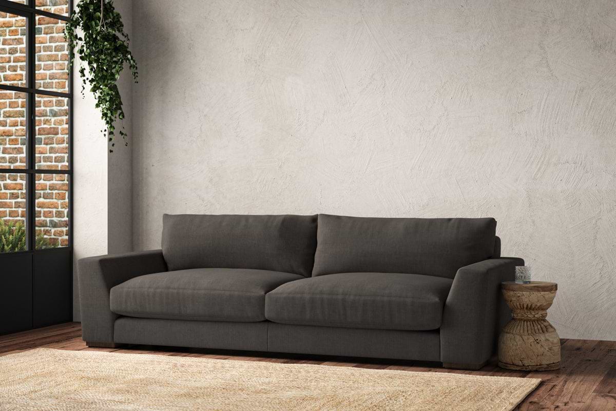 Guddu Grand Sofa - Brera Linen Granite