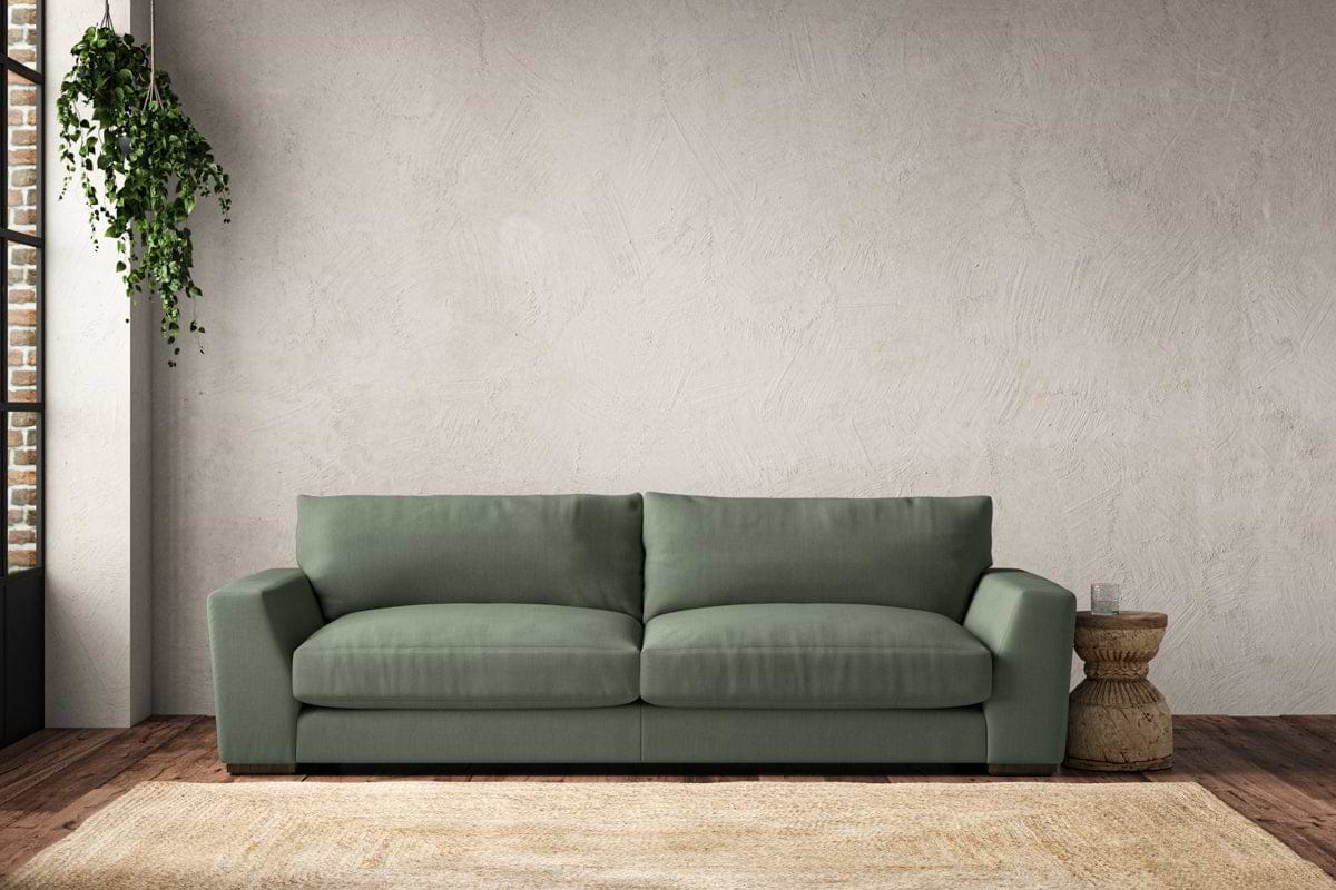 Guddu Grand Sofa - Brera Linen Jade-MAKE TO ORDER-Nkuku