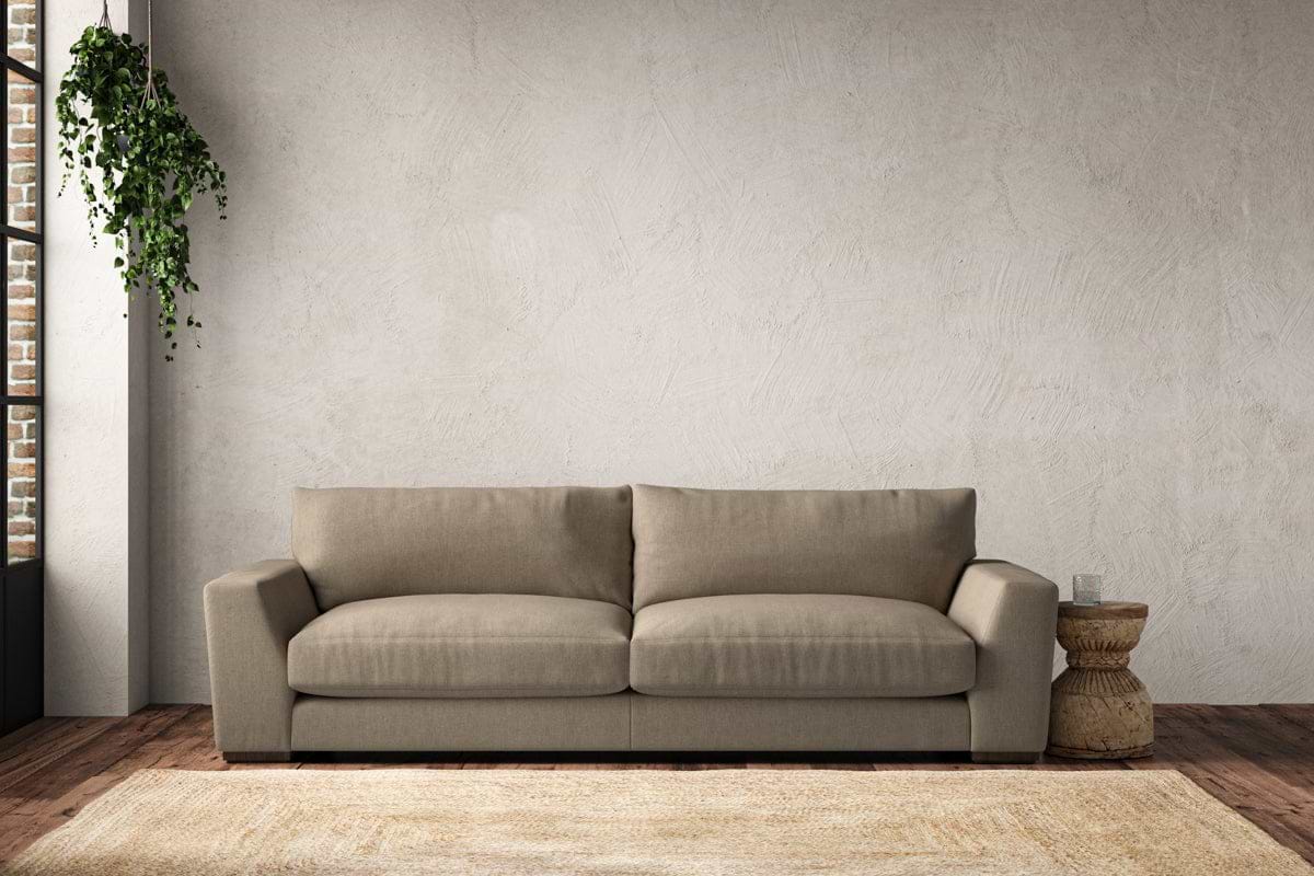 Guddu Grand Sofa - Brera Linen Pebble-MAKE TO ORDER-Nkuku
