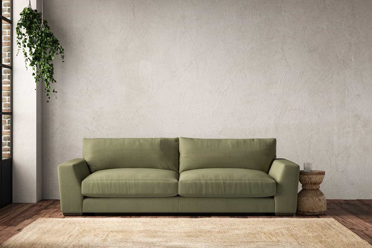 Guddu Grand Sofa - Brera Linen Sage-MAKE TO ORDER-Nkuku
