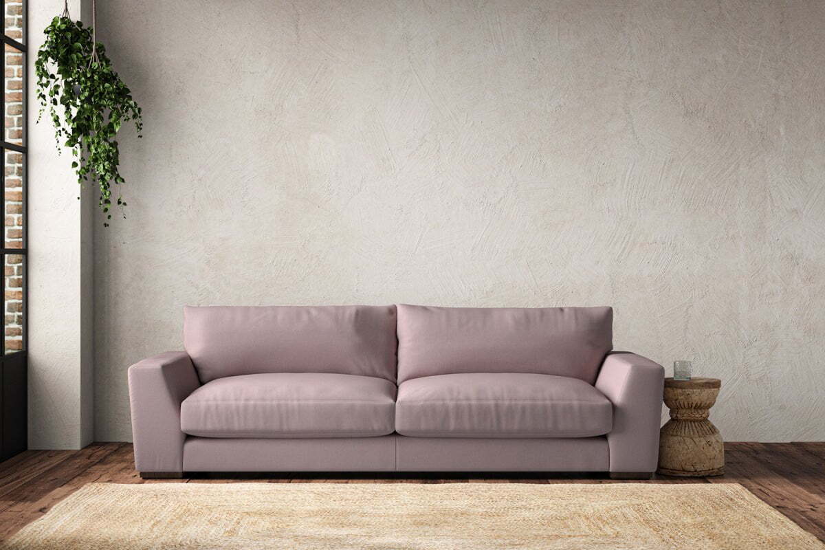 Guddu Grand Sofa - Recycled Cotton Lavender-MAKE TO ORDER-Nkuku