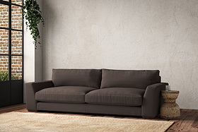 Guddu Grand Sofa - Recycled Cotton Mocha-MAKE TO ORDER-Nkuku