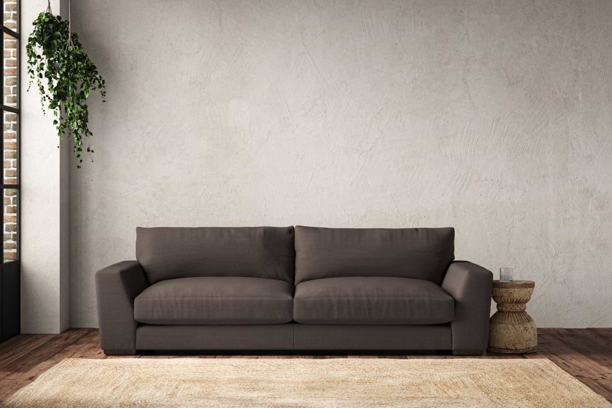 Guddu Grand Sofa - Recycled Cotton Mocha-MAKE TO ORDER-Nkuku