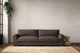 Guddu Grand Sofa - Recycled Cotton Mocha-MAKE TO ORDER-Nkuku