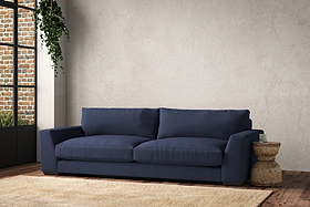 Guddu Grand Sofa - Recycled Cotton Navy-MAKE TO ORDER-Nkuku