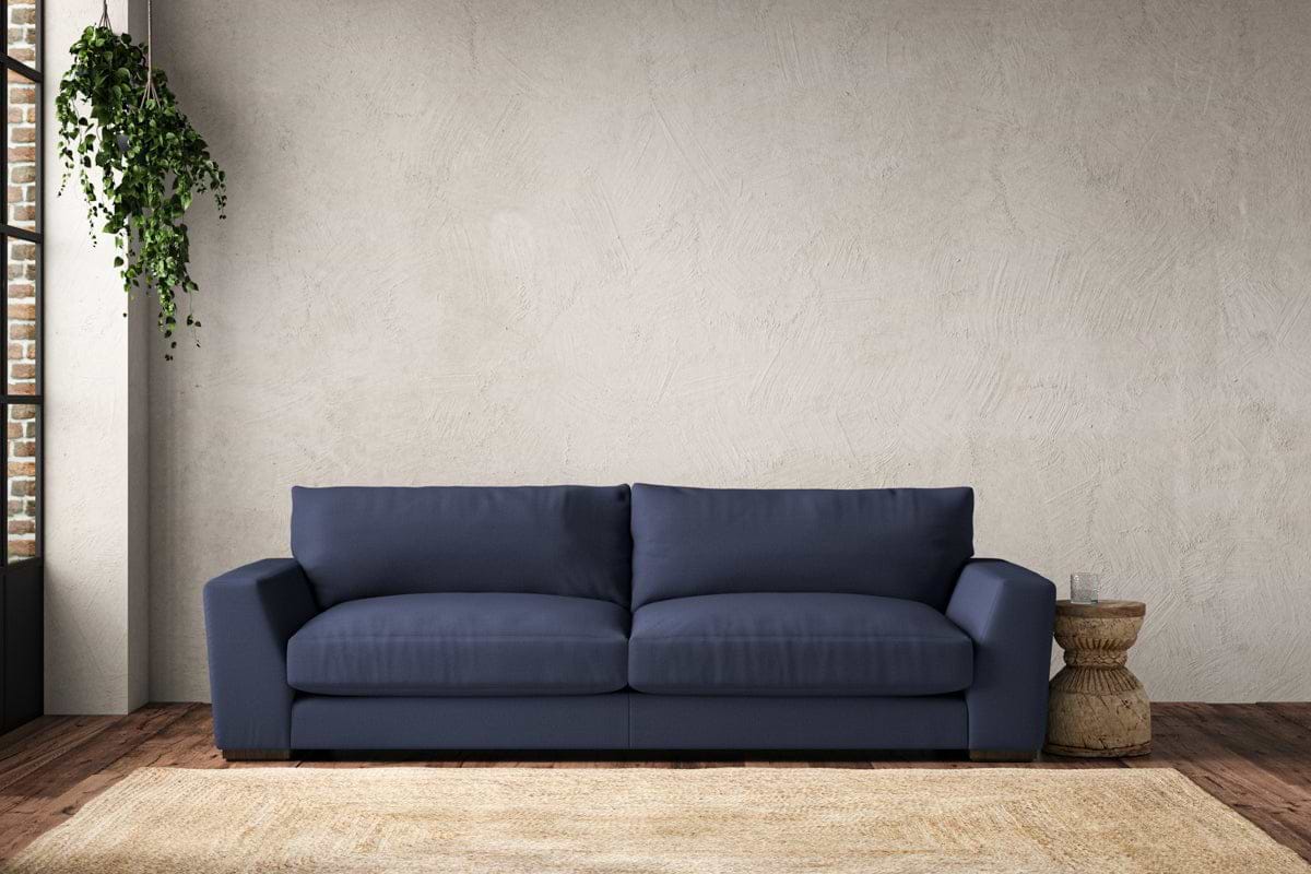 Guddu Grand Sofa - Recycled Cotton Navy-MAKE TO ORDER-Nkuku