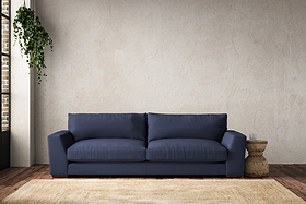 Guddu Grand Sofa - Recycled Cotton Navy-MAKE TO ORDER-Nkuku
