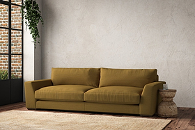 Guddu Grand Sofa - Recycled Cotton Ochre-MAKE TO ORDER-Nkuku