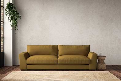 Guddu Grand Sofa - Recycled Cotton Ochre-MAKE TO ORDER-Nkuku