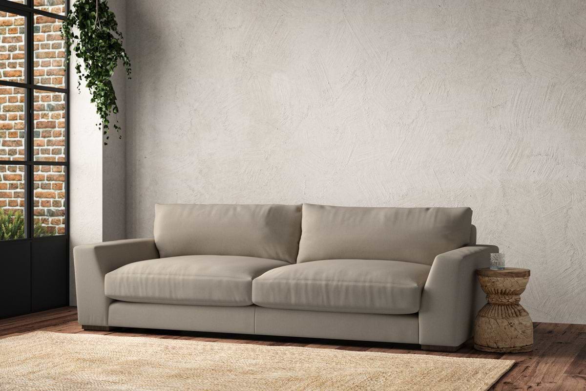 Guddu Grand Sofa - Recycled Cotton Stone