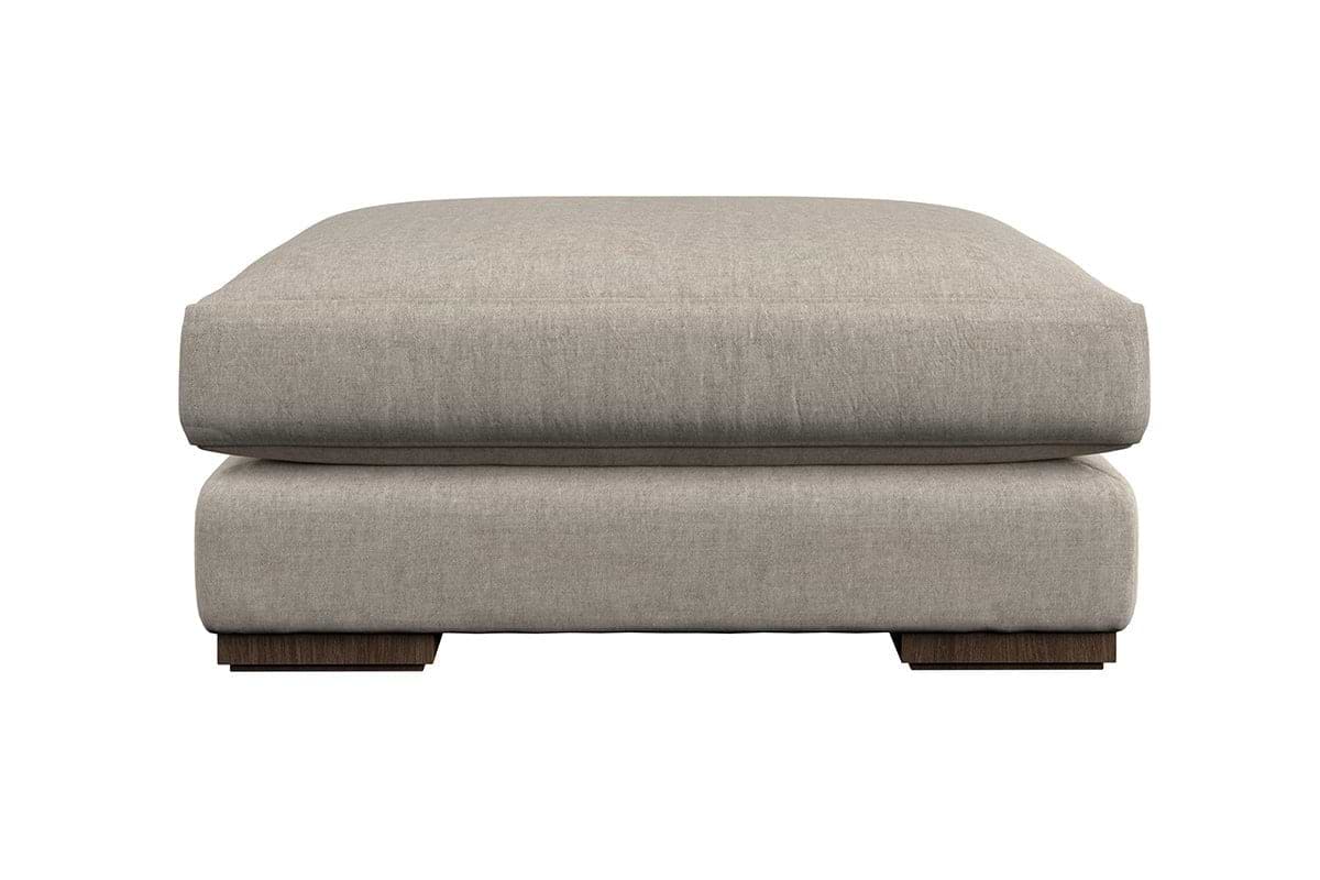 Guddu Large Footstool - Brera Linen Chestnut