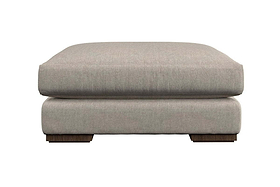 Guddu Large Footstool - Brera Linen Granite