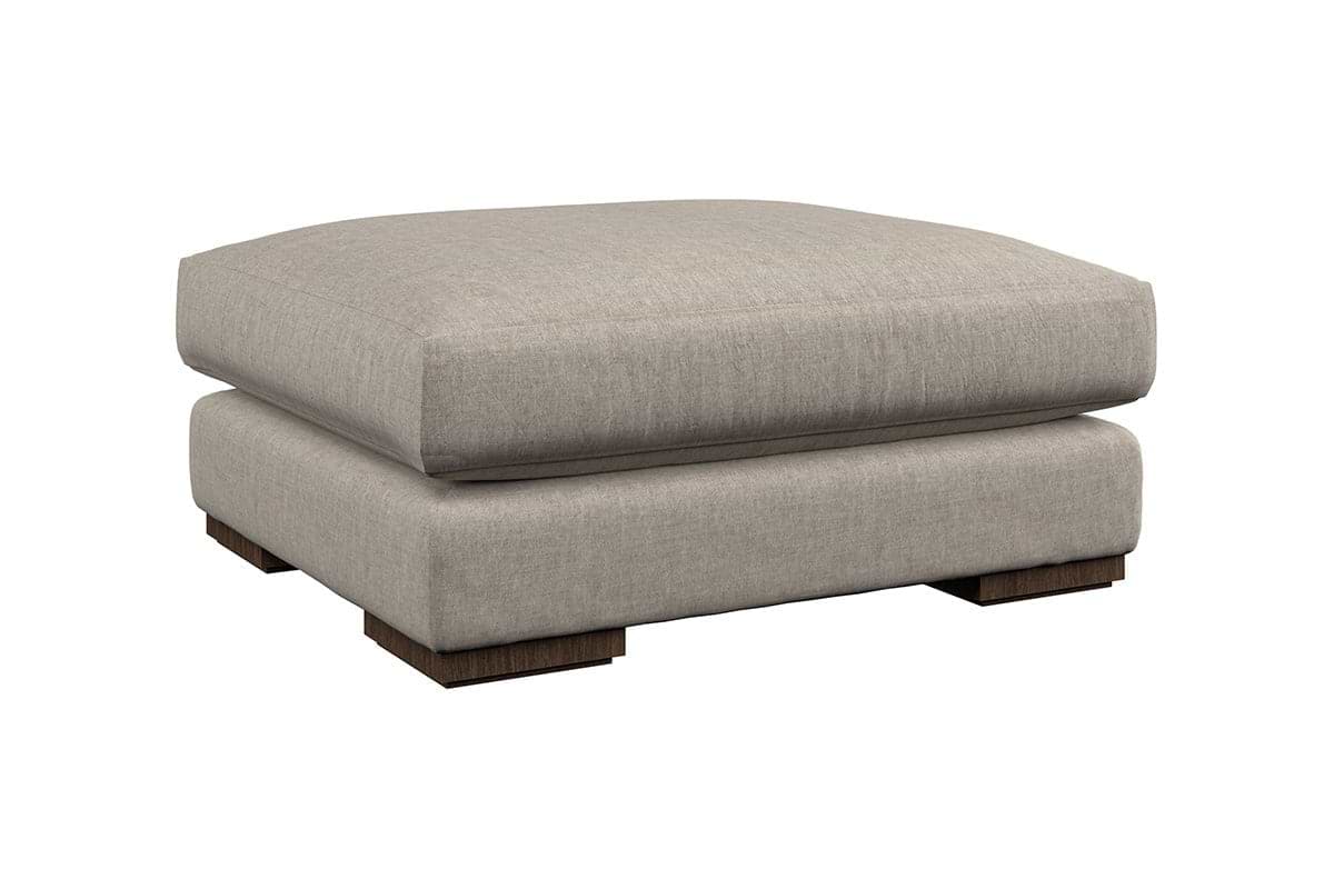 Guddu Large Footstool - Brera Linen Indigo