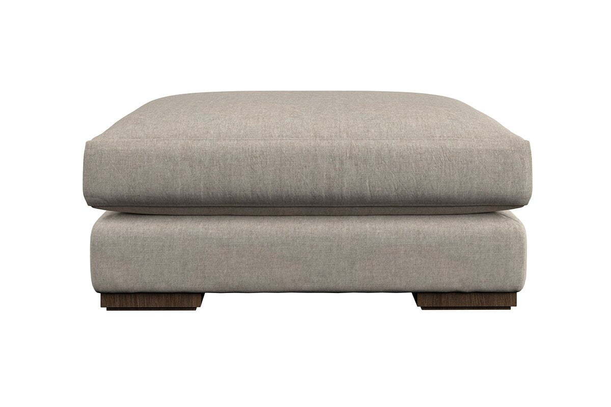 Guddu Large Footstool - Brera Linen Natural
