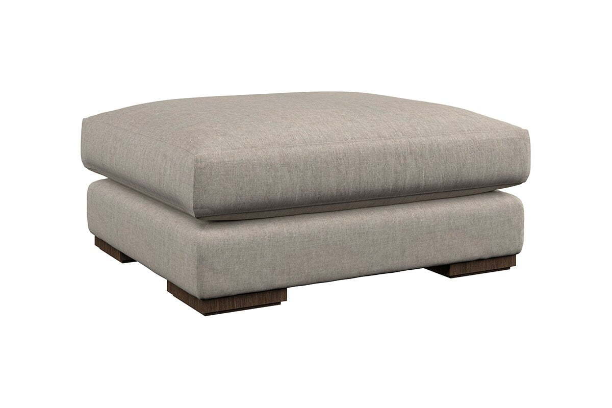 Guddu Large Footstool - Brera Linen Natural
