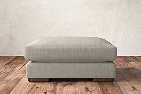Guddu Large Footstool - Brera Linen Natural