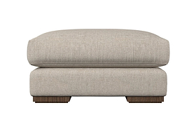 Guddu Large Footstool - Brera Linen Pebble