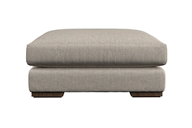 Guddu Large Footstool - Brera Linen Pebble
