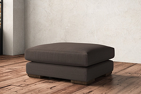 Guddu Large Footstool - Recycled Cotton Mocha