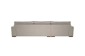 Guddu Large Left Hand Chaise Sofa - Brera Linen Chestnut
