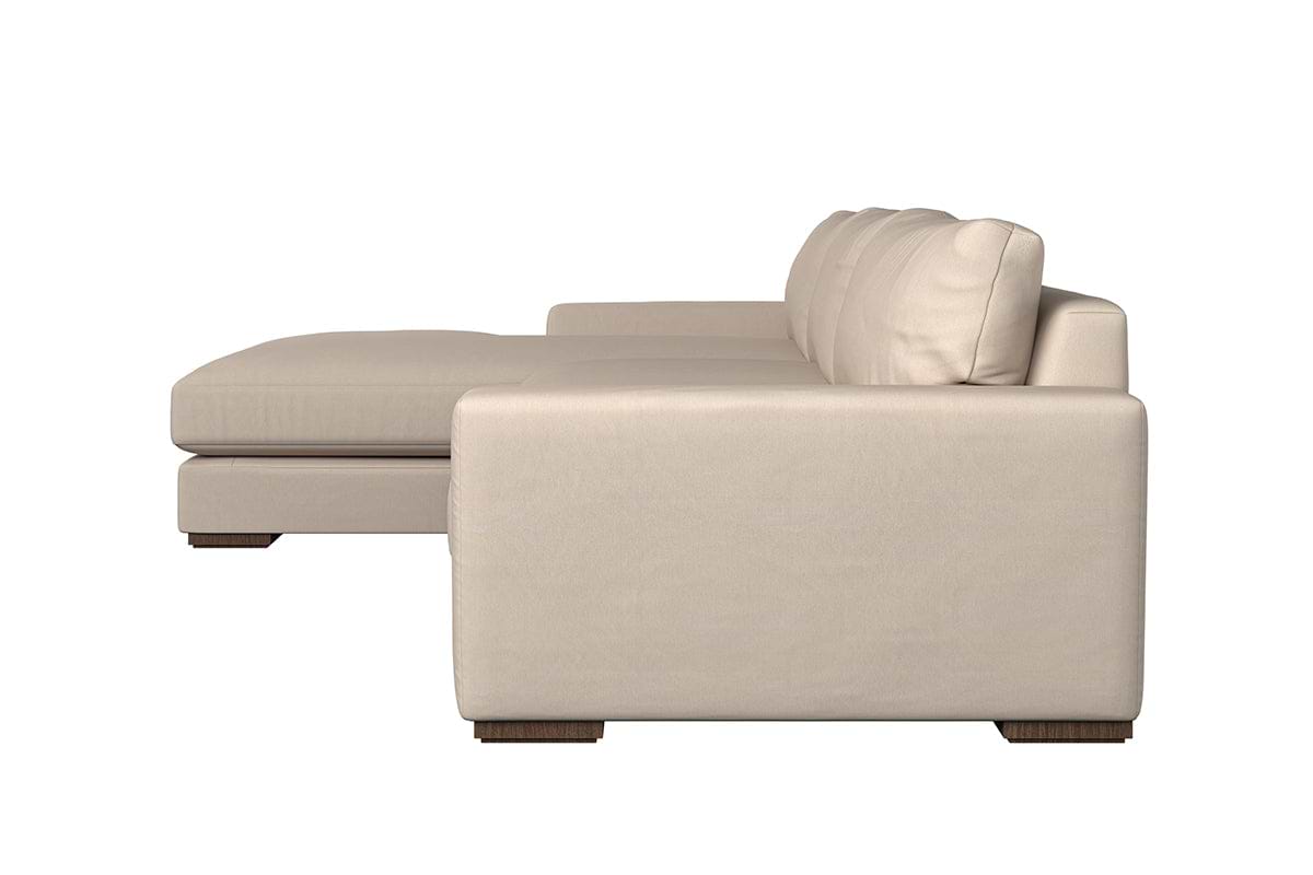Guddu Large Left Hand Chaise Sofa - Recycled Cotton Horizon-MAKE TO ORDER-Nkuku