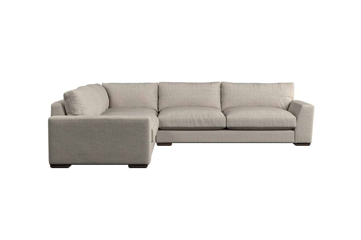 Guddu Large Left Hand Corner Sofa - Brera Linen Chestnut