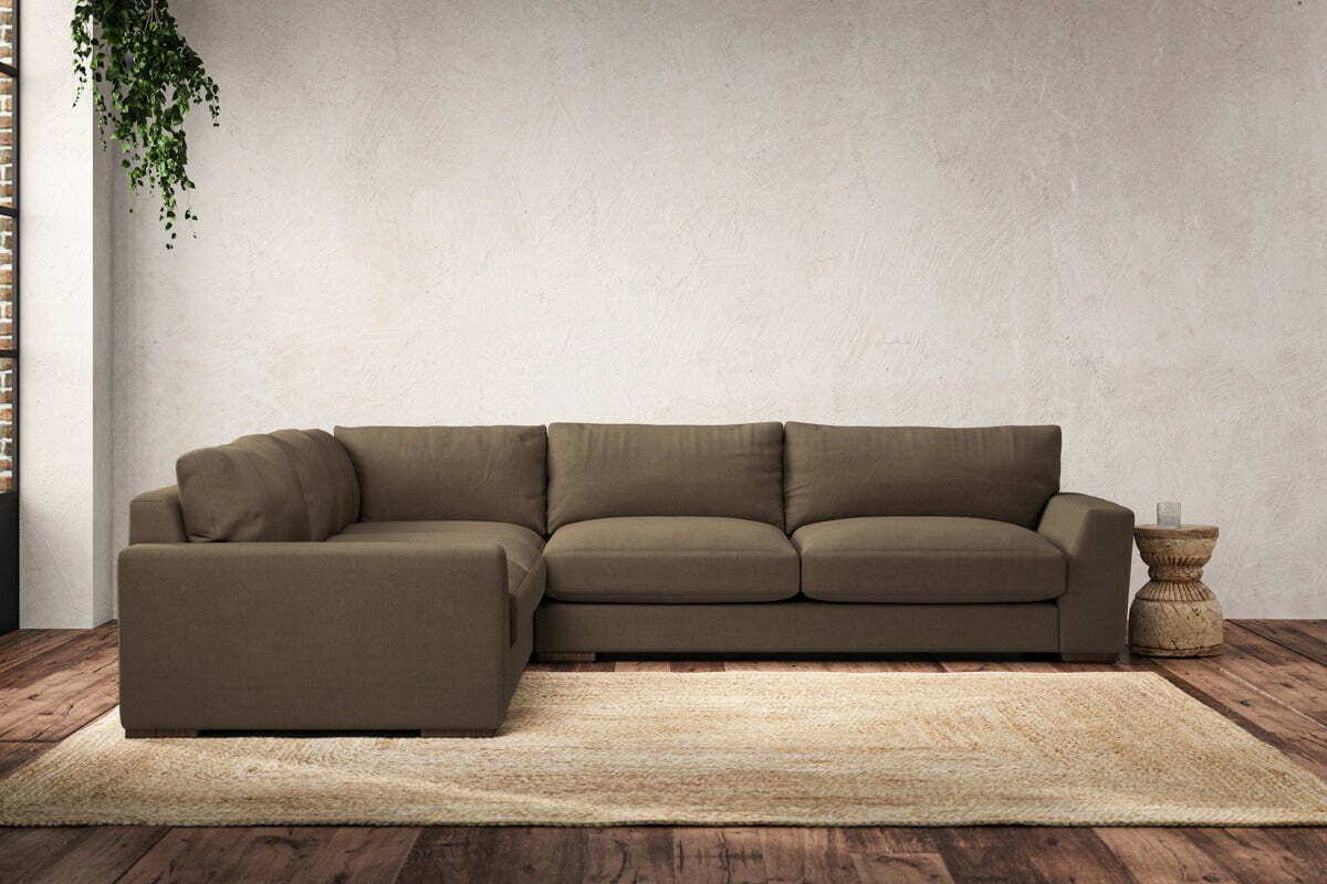 Guddu Large Left Hand Corner Sofa - Brera Linen Chestnut-MAKE TO ORDER-Nkuku