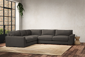 Guddu Large Left Hand Corner Sofa - Brera Linen Granite-nkuku