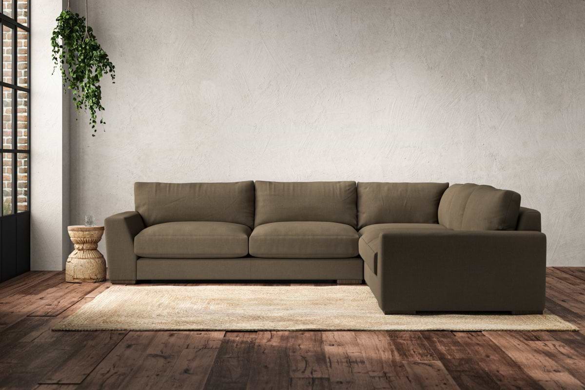Guddu Large Right Hand Corner Sofa - Brera Linen Chestnut-MAKE TO ORDER-Nkuku