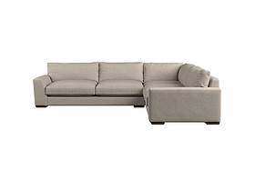 Guddu Large Right Hand Corner Sofa - Brera Linen Espresso