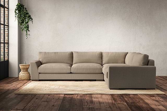Guddu Large Right Hand Corner Sofa - Brera Linen Pebble